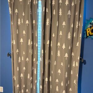 Cloud Island Gray and White Fabric